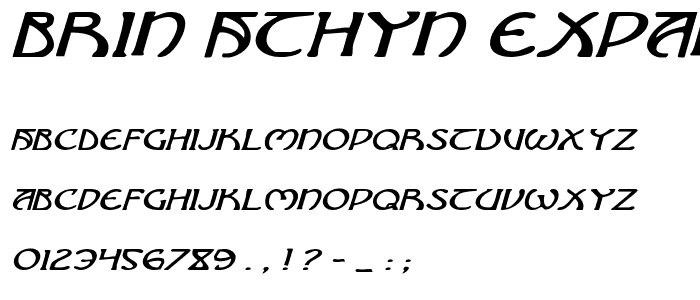 Brin Athyn Expanded Italic font